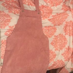 Pocket front overall dress